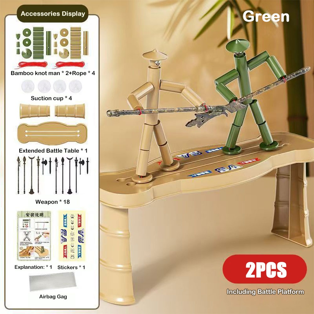 Board Game For 6 Years Old - Zweispieler-Bambus-Mann-Kampfspielzeug Eltern-Kind-Spiele Anti-Stress DIY-Spielzeug Handgefertigte Materialien