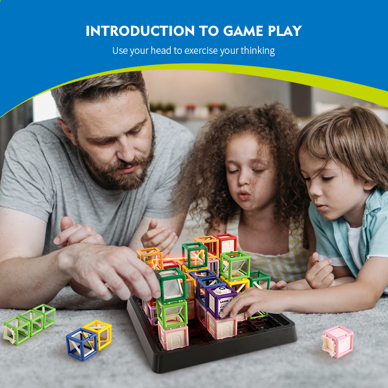 Board Game Qwirkle - 60-stufige Herausforderungen, STEM-Spiel, Laser-Labyrinth, Spielzeug für