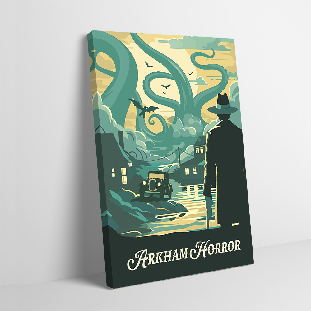 Board Game Inspiration - Arkham Horror Brettspiel-inspiriertes Druckposter, anpassbare Bilder,