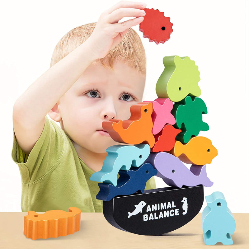 Board Game For 6 Years Old - Neue Kinder Montessori Holz Tier Balance