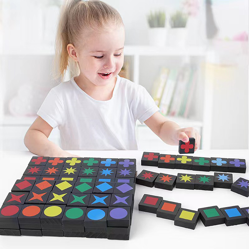 Board Game Qwirkle - Interaktives Brettspiel Qwirkle Holzschachspiel Familienspaß Lernspielzeug