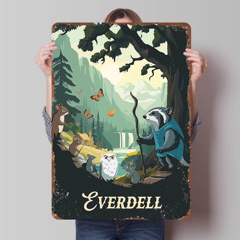 Board Game Inspiration - Everdell Brettspiel-Inspiriertes Blechposter Individualisierte Wandkunst Retro