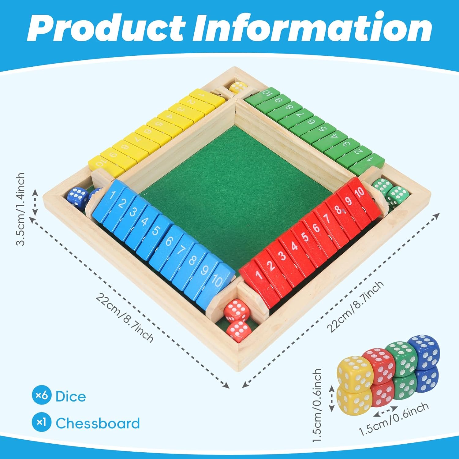 Shut The Box Würfelspiel, Holz – Board Game Azul Bewertung und Preis